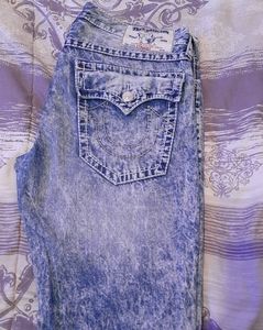 Mens stonewashed jeans